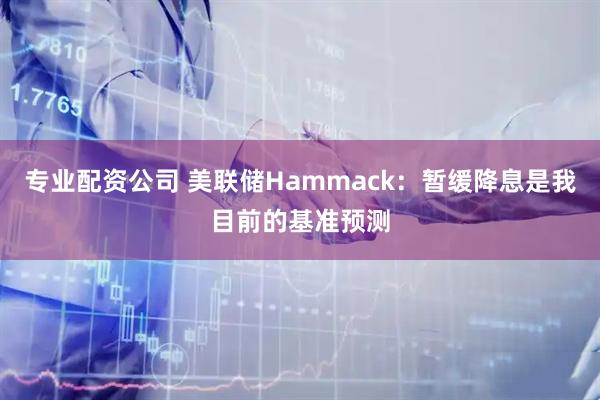 专业配资公司 美联储Hammack：暂缓降息是我目前的基准预测